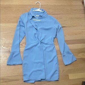 Abercrombie & Fitch Light Blue Long Sleeve Dress